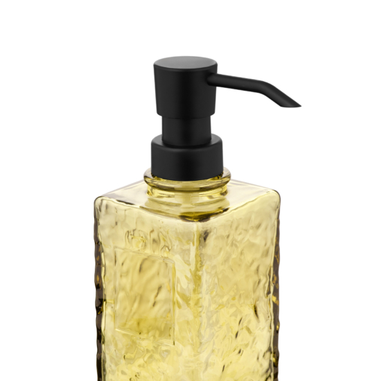 Soap dispenser ARDESTO Minimalism Comcast, 350ml, soda-lime glass, plastic, green