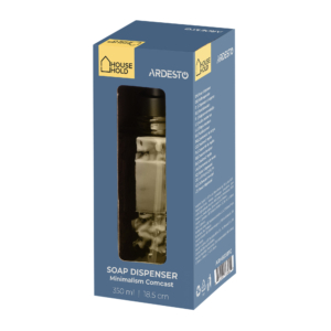 Soap dispenser ARDESTO Minimalism Comcast, 350ml, soda-lime glass, plastic, green