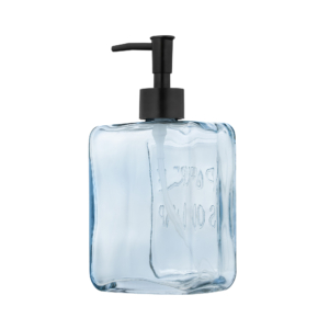 Soap dispenser ARDESTO Minimalism Dallas, 530ml, soda-lime glass, plastic, blue