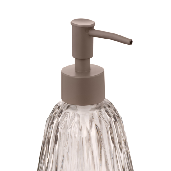 Soap dispenser ARDESTO Minimalism Fremont, 280ml, soda-lime glass, plastic, grey
