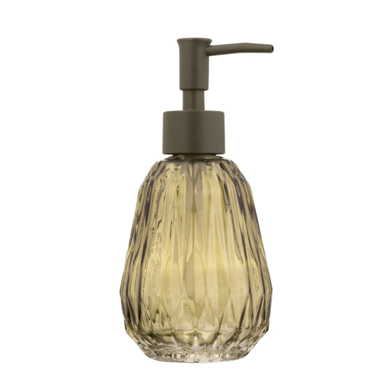 Soap dispenser ARDESTO Minimalism Fremont, 280ml, soda-lime glass, plastic, green