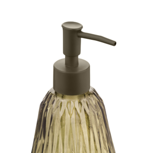 Soap dispenser ARDESTO Minimalism Fremont, 280ml, soda-lime glass, plastic, green