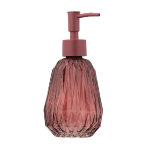 Soap dispenser ARDESTO Minimalism Fremont, 280ml, soda-lime glass, plastic, red