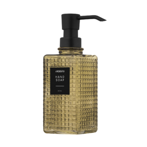 Soap dispenser ARDESTO Minimalism Empire, 350ml, soda-lime glass, plastic, green