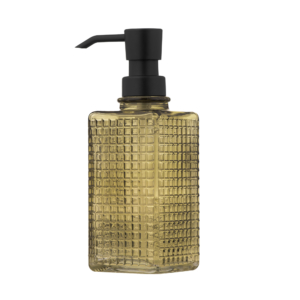 Soap dispenser ARDESTO Minimalism Empire, 350ml, soda-lime glass, plastic, green