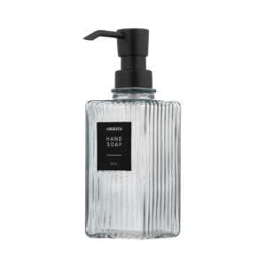 Soap dispenser ARDESTO Minimalism Aon, 350ml, soda-lime glass, plastic, blue