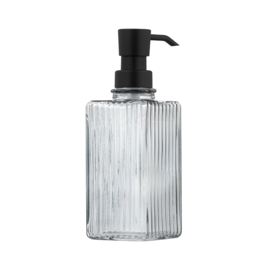 Soap dispenser ARDESTO Minimalism Aon, 350ml, soda-lime glass, plastic, blue