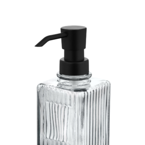 Soap dispenser ARDESTO Minimalism Aon, 350ml, soda-lime glass, plastic, blue