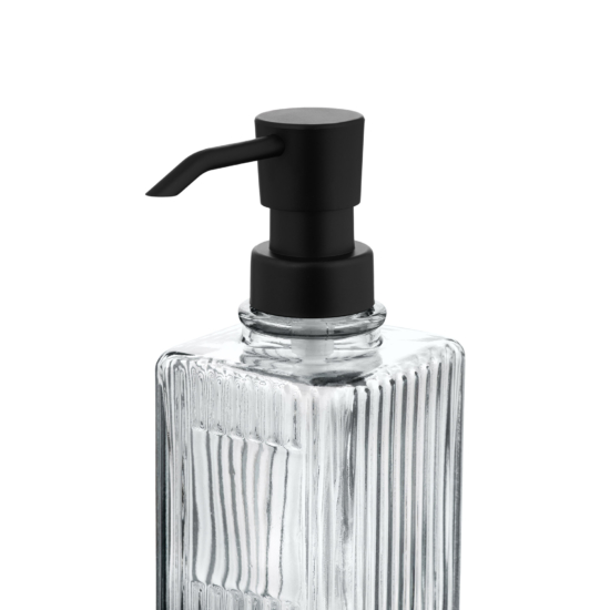 Soap dispenser ARDESTO Minimalism Aon, 350ml, soda-lime glass, plastic, blue