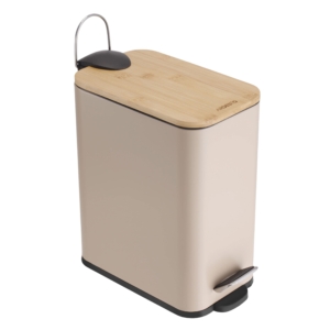 ARDESTO Step bin Ardesto Minimalism, 5l, metal, plastic, bamboo, beige