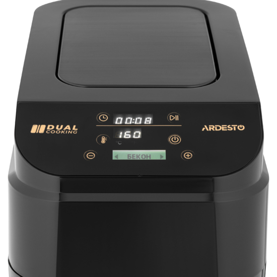Air fryer ARDESTO 1500W, bowl-5.5l, touch control, 10 avto. progpams, plastic, black