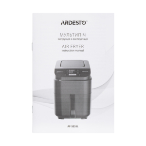 Air fryer ARDESTO 1500W, bowl-5.5l, touch control, 10 avto. progpams, plastic, black