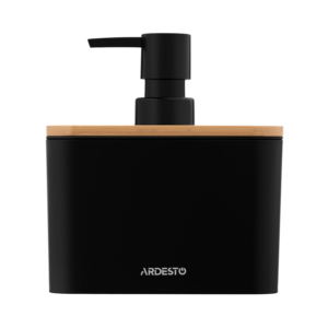 Bathroom set Ardesto Minimalism, 3items, polypropylene, bamboo, black