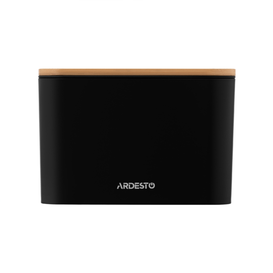 Bathroom set Ardesto Minimalism, 3items, polypropylene, bamboo, black
