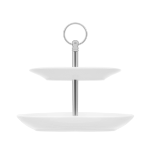 Two-tier stand Ardesto, 16?16?17.5cm, ceramic, white