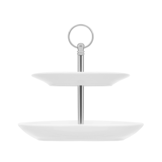 Two-tier stand Ardesto, 16?16?17.5cm, ceramic, white