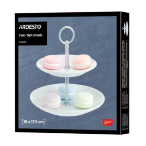 Two-tier stand Ardesto, 16?16?17.5cm, ceramic, white