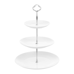 Three-tier stand Ardesto, 26.8?26.8?34.5cm, ceramic, white