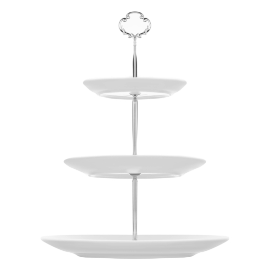Three-tier stand Ardesto, 26.8?26.8?34.5cm, ceramic, white