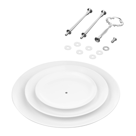 Three-tier stand Ardesto, 26.8?26.8?34.5cm, ceramic, white