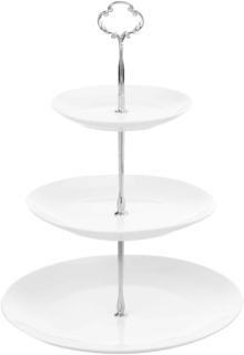 ARDESTO Three-tier stand Ardesto, 26.8?26.8?34.5cm, ceramic, white