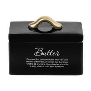 Butter dish Ardesto, 13.5?8.5?10cm, ceramic, black