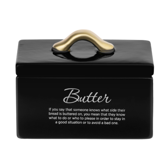 Butter dish Ardesto, 13.5?8.5?10cm, ceramic, black