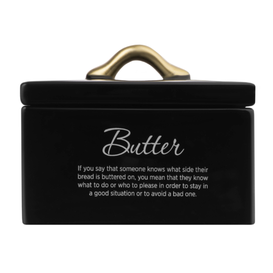 Butter dish Ardesto, 13.5?8.5?10cm, ceramic, black