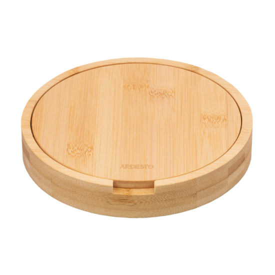 Cheese serving set Ardesto Midori, 4psc, bamboo, wood, stainless steel