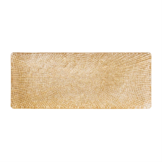Блюдо ARDESTO Golden ice 30.5х12.5см, стекло, прямоугольная, золотистый