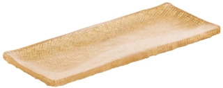 Plate ARDESTO Golden ice 30.5х12.5cm, glass, rectangular, golden