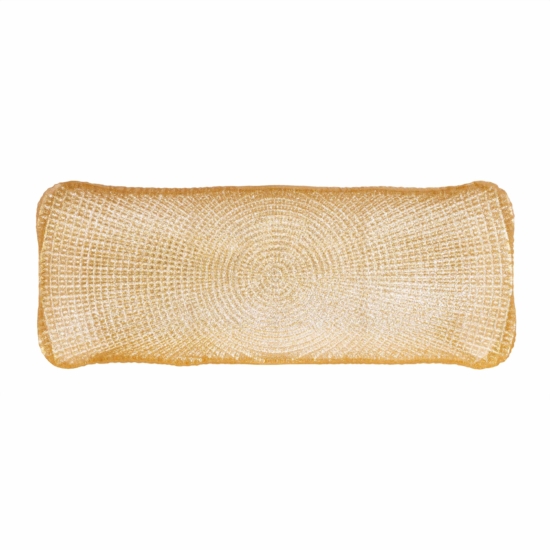 Блюдо ARDESTO Golden ice 33х13см, стекло, прямоугольная, золотистый