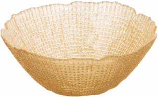 Salad bowl ARDESTO Golden ice 20.5×8.5cm, 1150ml, glass, golden