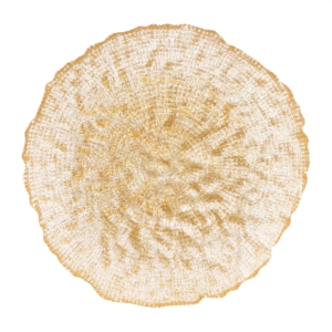 Plate ARDESTO Golden ice 20.5x2cm, glass, golden