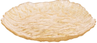 Plate ARDESTO Golden ice 20.5x2cm, glass, golden