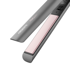 Hair straightener ARDESTO Pink Touch, 52W, 150-230C, ceramics, gray+pink