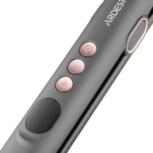 Hair straightener ARDESTO Pink Touch, 68W, 150-230C, ceramics, gray+pink