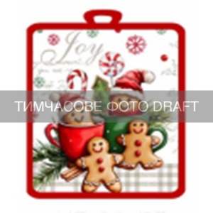 ARDESTO Potholder Christmas Cookies 18х20cm, 100% polyester (front), 100% cotton (back), grey