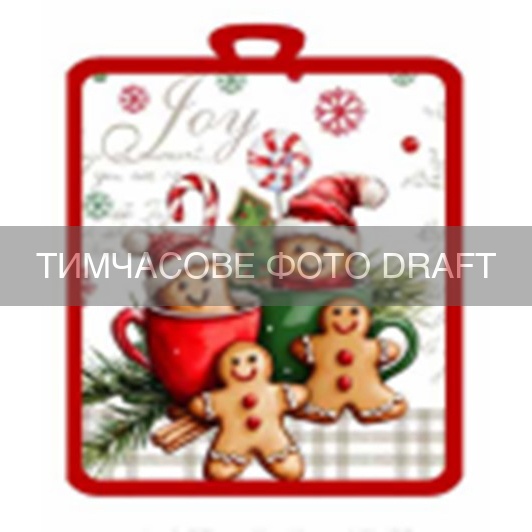 ARDESTO Potholder Christmas Cookies 18х20cm, 100% polyester (front), 100% cotton (back), grey