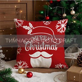 ARDESTO Подушка декор. Christmas Merry Christmas 45х45см, 100% полиэстер, красный