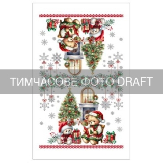 ARDESTO Набор полотенечек для кухни Christmas Bears 38х63см, 2шт, 100% хлопок, зеленый