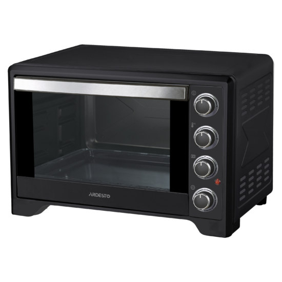 Electric oven ARDESTO, 60L, 2200W, mech., convection, double glass, black