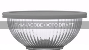Salad bowl with lid ARDESTO Gemini 2l, borosilicate glass, plastic, round, transparent