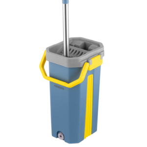 ARDESTO Solid FM1 Cleaning Set: flat mop 125х33cm, bucket, 2 mop pads, polypropylene, plastic, stainless steel