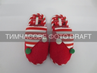 ARDESTO Slippers Christmas Elf 38/39 size, 100% polyester, sole 100% TPR, red