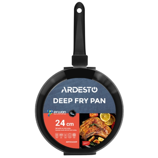 Deep fry pan ARDESTO Gemini Bolzano, 24cm, aluminium, black