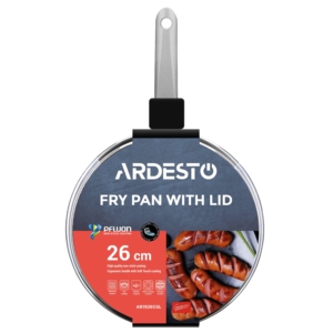 Fry pan with lid ARDESTO Gemini Vasto, 26cm, aluminium, gray