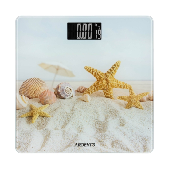 Весы ARDESTO напольные SHELLS, 150кг, AAAx2 в компл, стекло, многоцветные