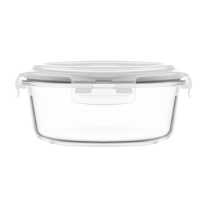 ARDESTO Food storage container ARDESTO Gemini 1.2l, borosilicate glass, plastic, round, transparent