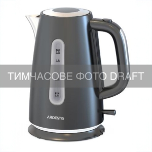 Electric kettle ARDESTO, 1.7L, Strix metal, matte, black